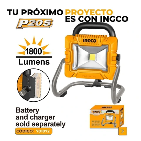 REFLECTOR LED 1800 LUMEN (SIN BATERIA NI CARGADOR)