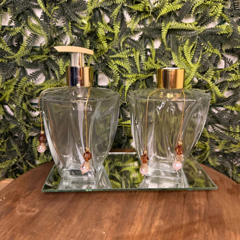 Kit Vidros: Difusor + Saboneteira + Bandeja Elegance 220ml