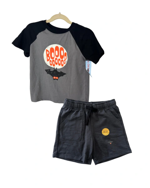 Conjunto de Playera y short para niño con diseño de murciélago - Cat & Jacl
