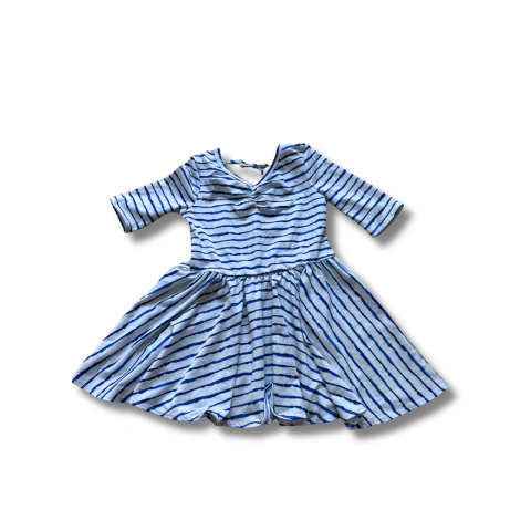 Vestido Marinero a Rayas Azules y Blancas para Niña- Dot Dot Smile