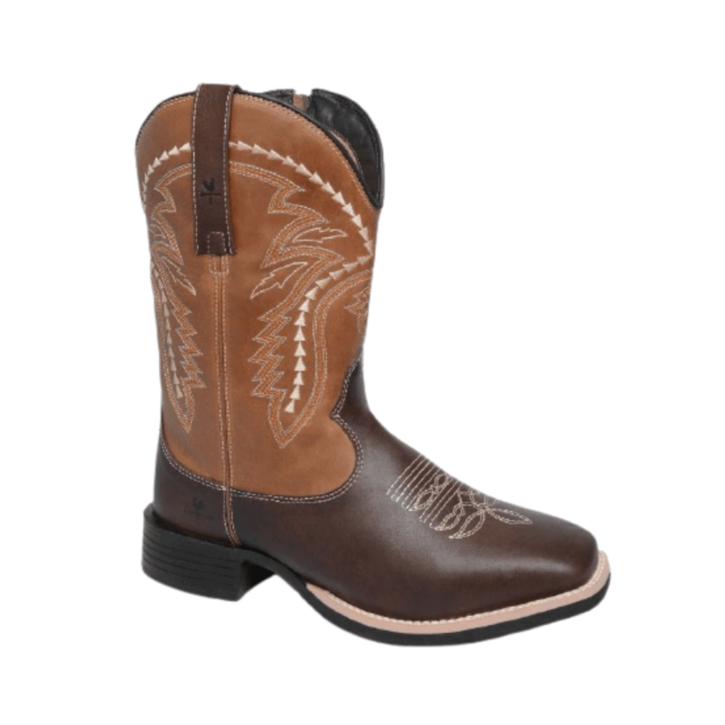 BOTA TEXANA MASCULINA FÓSSIL PINHÃO COM FÓSSIL CARAMELO