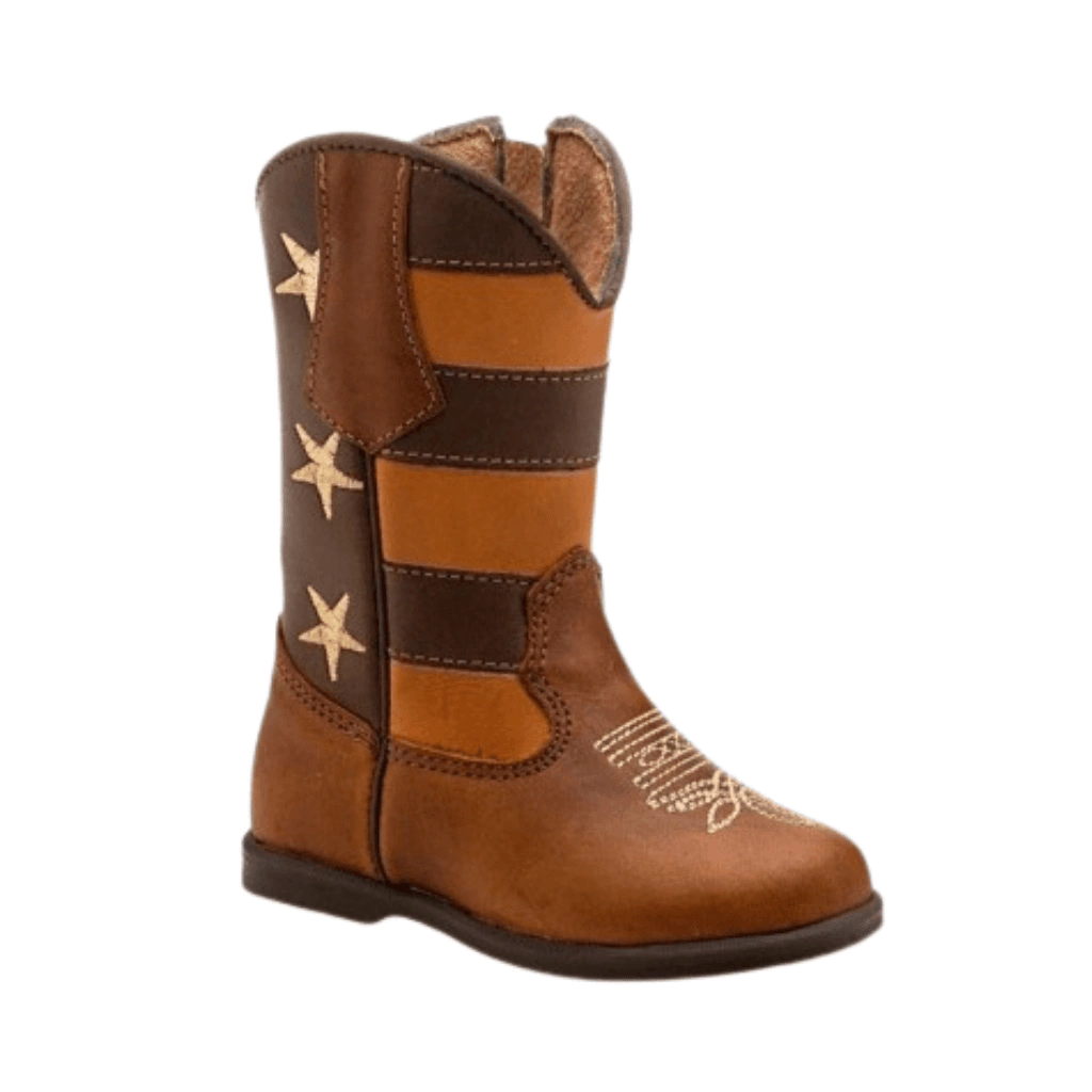 BOTA MASCULINA JUVENIL TEXANA FÓSSIL CARAMELO