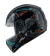 CAPACETE FLY F-9 MOTOR PRETO/LARANJA