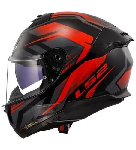 CAPACETE LS2 STREAM II FF808 FURY PRETO/VERMELHO
