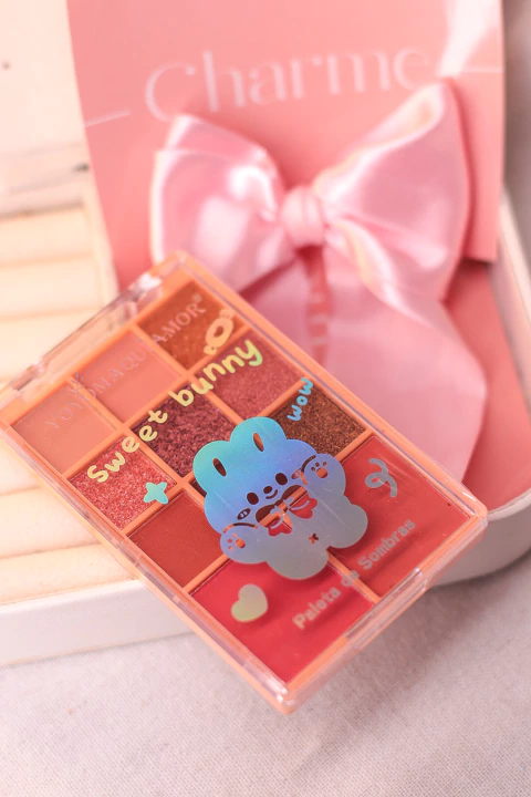 Paleta de sombra e blush