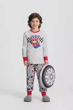 Pijama Manga Longa e Calça Infantil Masculino Carros - loja online