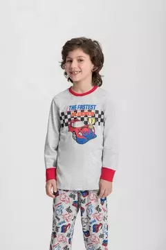 Pijama Manga Longa e Calça Infantil Masculino Carros - comprar online