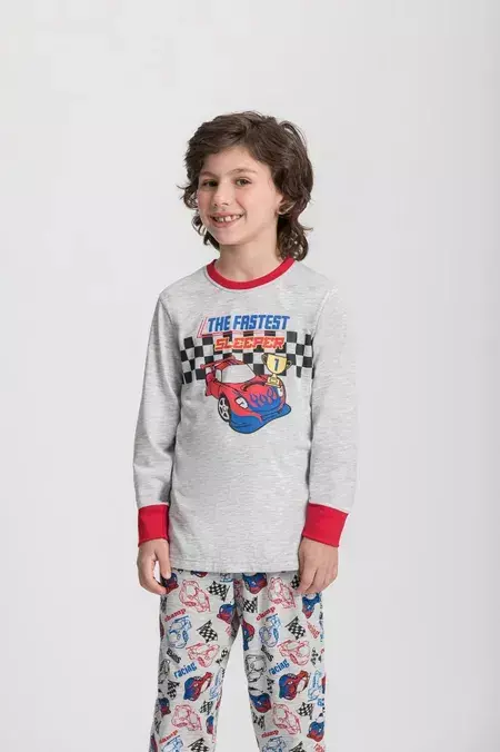 Pijama Manga Longa e Calça Infantil Masculino Carros - comprar online