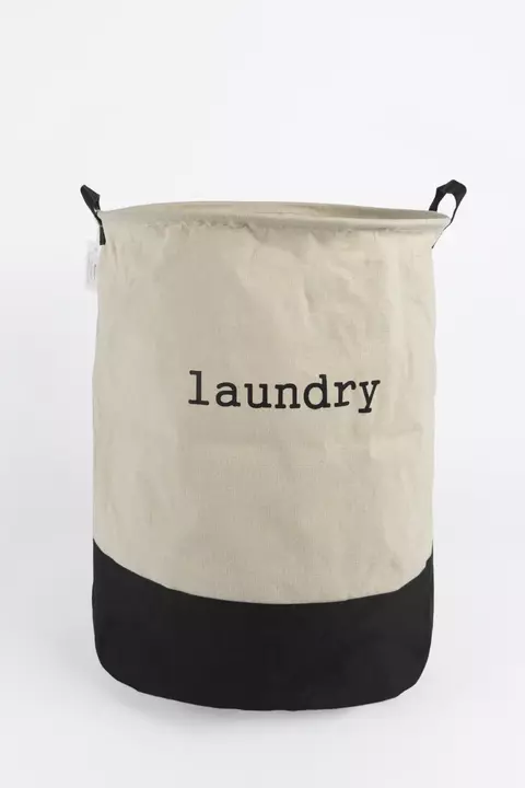 Cesto Organizador Estampado - Laundry Beige