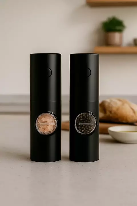 Molinillo Eléctrico con Luz para Pimienta o Sal Black