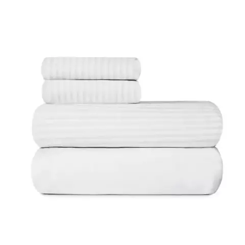 Juego Sábanas Palette Lines 180 hilos 100% Algodón - Blanco