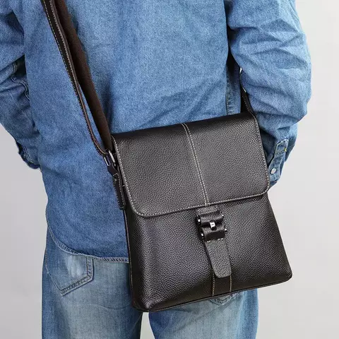 Bolso Mensajero "El Fundador" - Cuero Genuino Clásico