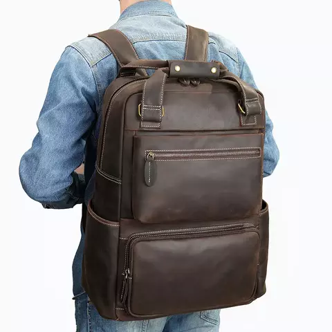Mochila Ejecutiva "El Ingeniero" - Cuero Genuino 17"