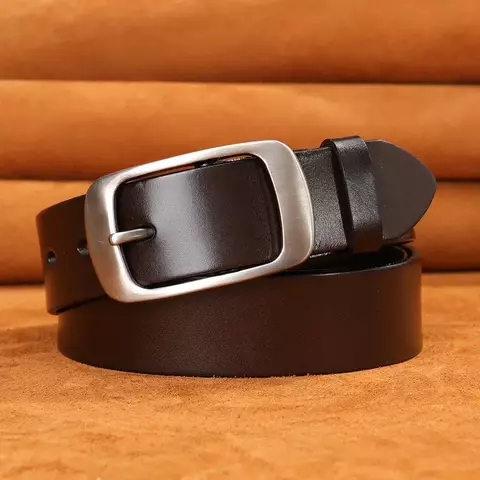 Cinturón "El Esencial" - Cuero Negro Genuino (Luxury)