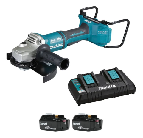 Esmerilhadeira 230mm 36v Makita Dga901rtj 2bat 18v 5ah Carrega Azul-turquesa