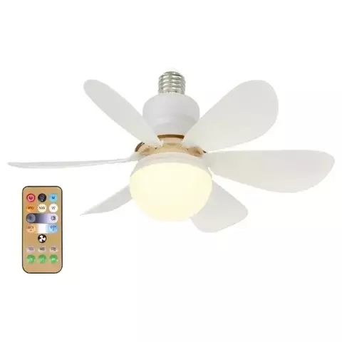 Ventilador de Teto LED 40W E27 com Controle Remoto