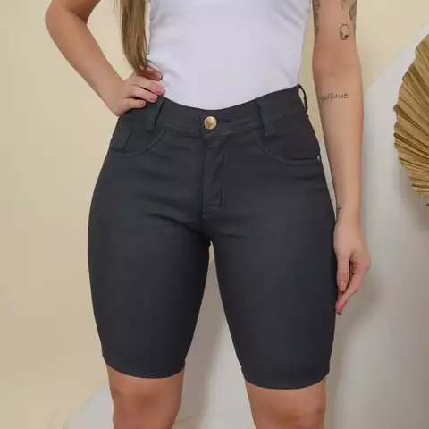 Bermuda Premium Shorts para Feminino, Elegante e Confortável, Sarja