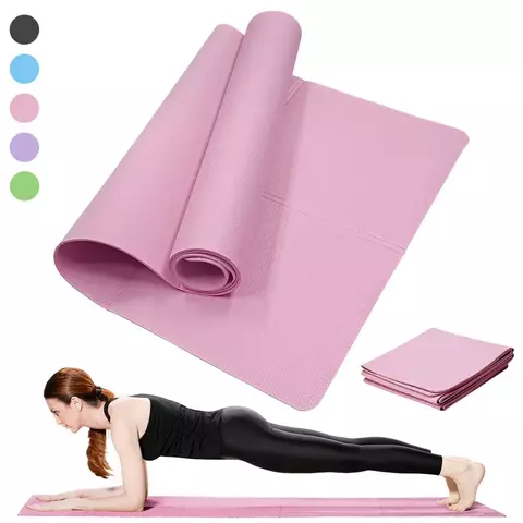 Tapete de Yoga e Pilates Antiderrapante – Espessura 3/4/6mm para Treinos em Casa ou Academia - comprar online