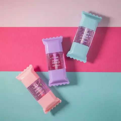 Kit c/ 3 Gloss Hidratamte Docinho Favorito Mia Make Teen