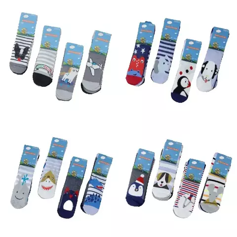 Frete grátis Kit 12 Pares Meias Menino Cano Médio com Cores e Desenhos Variado