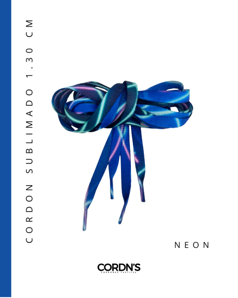 CORDON SUBLIMADO 10 MM X 1.30 MTS - - Cordones Arg