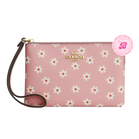 Corner Zip Wallet Flower Pink Collection