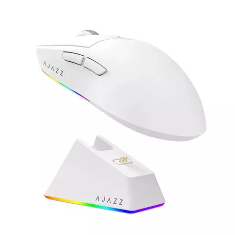 Mouse Gamer Ajazz AJ139 V2 PAW3311 | Sem Fio, RGB c/ Dock Magnético