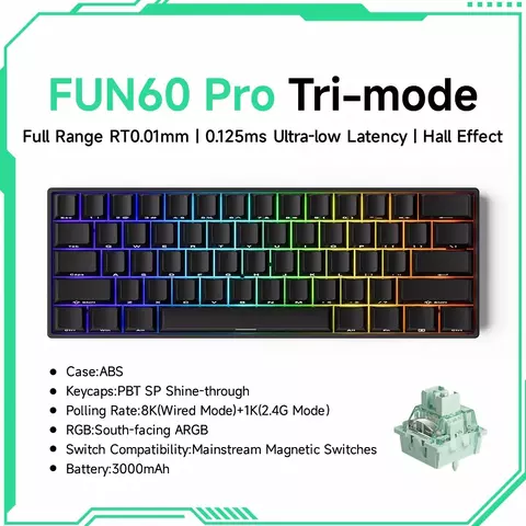 Teclado Mecânico Akko MonsGeek FUN60 com Interruptor Magnético 60% - comprar online