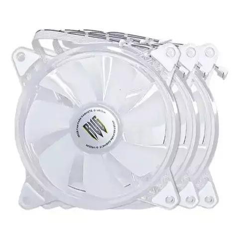 Kit 3 Fans Cooler RGB PC C/ HUB Controlador e Controle Remoto 120mm