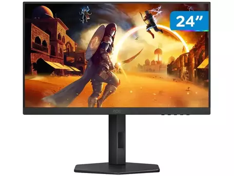 Monitor Gamer AOC 24" Full HD 180Hz G4 24G4/P com HDMI, DisplayPort e Base Ajustável