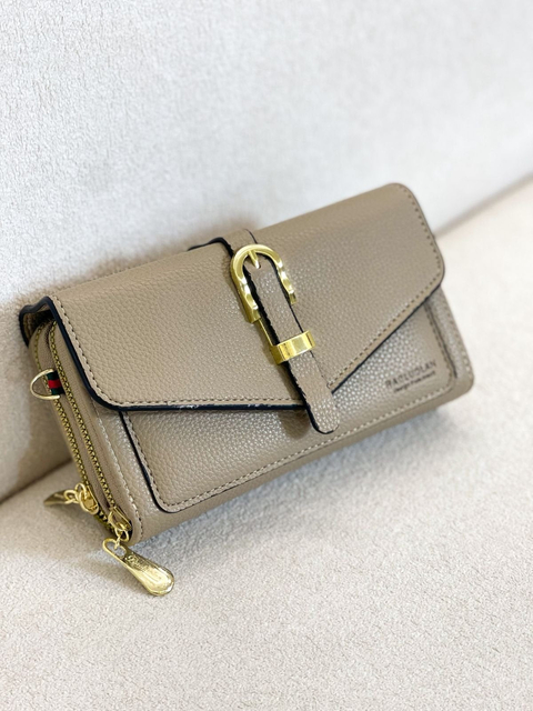 CARTEIRA DE MÃO BELA BEGE CLARO