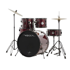 Bateria Acústica Vogga Urban Vinho Brilhante + Acessórios Vinho