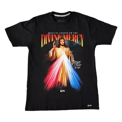 Camiseta usedons Jesus Misericordioso - Preto ref 3184 - comprar online
