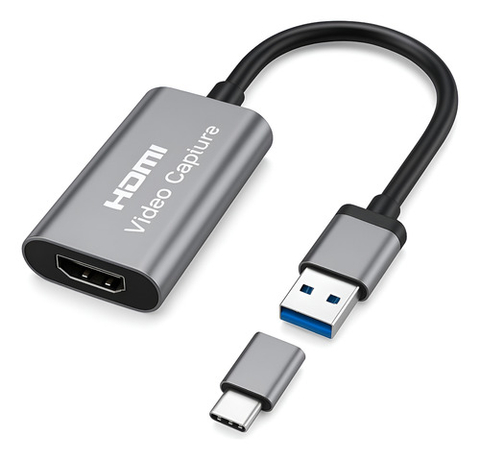 Adaptador Captura Vídeo Hdmi P/usb-c Monitor Dvr