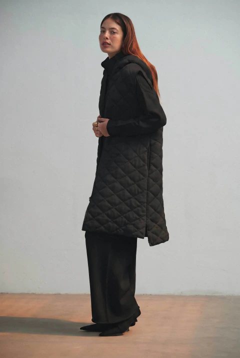 Chaleco Air Knit Crista (Negro)