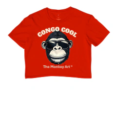 Cropped The Monkey Art Crewneck "Congo Cool" - The Monkey Art