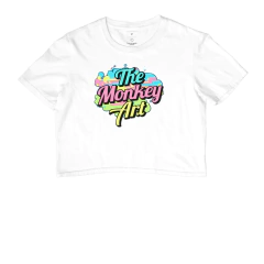 Cropped The Monkey Art Cotton Candy - loja online