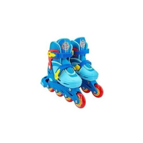 Patins Infantil 3 em 1 Ajustável Azul Unitoys Inline + Quad Conversível Seguro Criança