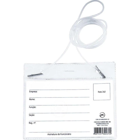 CRACHA COM CORDAO DAC Pvc Cm.(0,15)
