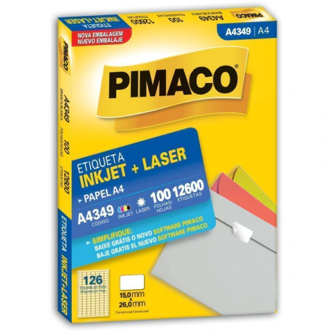 ETIQUETA A4 PIMACO A4349 100 Fls