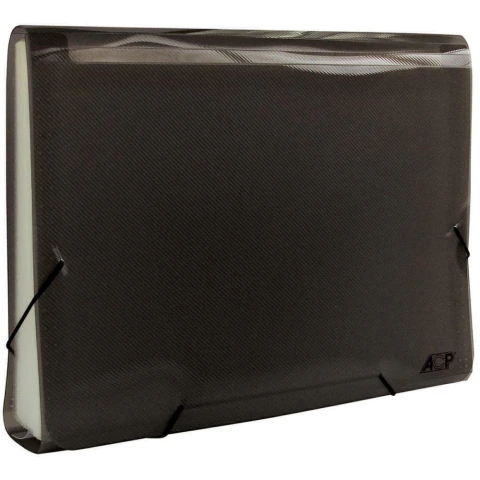 PASTA SANFONADA PLASTICA ACP A4 12 Divisoes