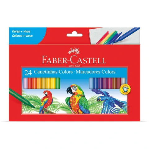 CANETA HIDROGRAFICA FABER-CASTELL Prestocolor Regular 24
