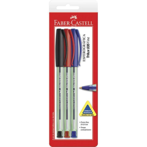 CANETA ESFEROGRAFICA FABER-CASTELL Trilux Ponta Fina