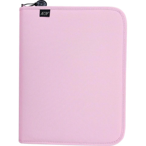 FICHARIO COM ZIPER ACP Sweet Rosa C/Estojo+Div