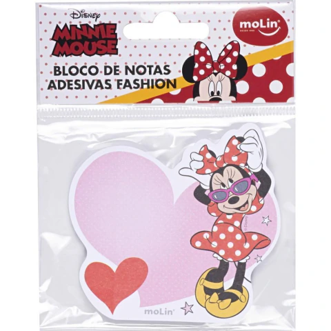 BLOCO DE RECADO AUTOADESIVO MOLIN Minnie Coracao