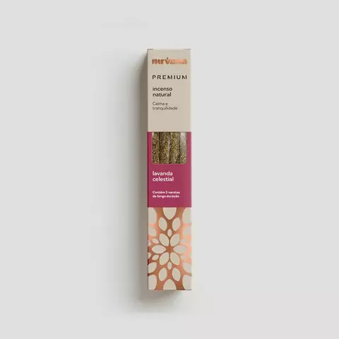 Incenso Nirvana Premium Lavanda Celestial 100% natural com 5 varetas - comprar online