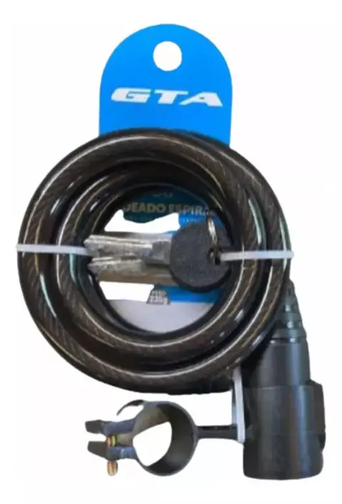 Cadeado Bicicleta Portão Corrente 1,5Mx12MM Aço c/ Chave GTA