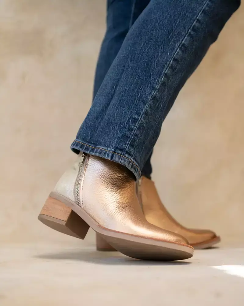 Botas cobre y beige Nara