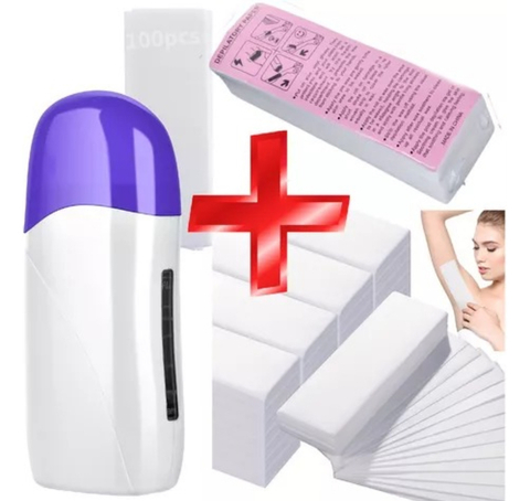 Derretidor De Cera Roll On +100 Bandas Papel Depilador Pro