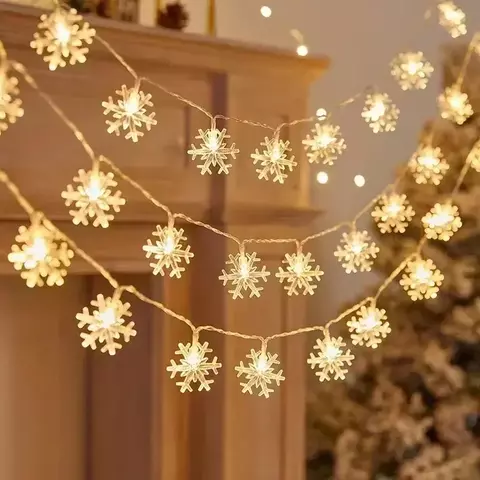 Decoração de natal luzes de fadas corda 10led a 80led para jardim